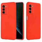 For ZTE Blade V40 Smart Pure Color Liquid Silicone Shockproof Phone Case(Red) - 2