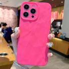For iPhone 15 Pro Max Frosted Wrinkles Texture TPU Phone Case(Rose Red) - 1