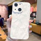 For iPhone 15 Plus Frosted Wrinkles Texture TPU Phone Case(White) - 1