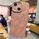 For iPhone 15 Plus Frosted Wrinkles Texture TPU Phone Case(Brown) - 1