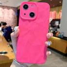 For iPhone 15 Frosted Wrinkles Texture TPU Phone Case(Rose Red) - 1