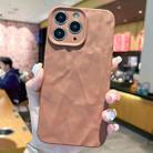 For iPhone 11 Pro Max Frosted Wrinkles Texture TPU Phone Case(Brown) - 1