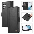 For Samsung Galaxy S23 FE LC.IMEEKE Skin-friendly Card Slots Leather Phone Case(Black) - 1