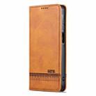 For Samsung Galaxy A25 5G AZNS Magnetic Calf Texture Flip Leather Phone Case(Light Brown) - 2