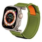 For Apple Watch Ultra 49mm Nylon Braided Rope Orbital Watch Band(Green) - 3