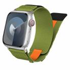 For Apple Watch Series 8 45mm Nylon Braided Rope Orbital Watch Band(Green) - 1