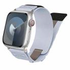 For Apple Watch SE 44mm Nylon Braided Rope Orbital Watch Band(Grey) - 1