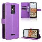 For Consumer Cellular Iris Connect Diamond Texture Leather Phone Case(Purple) - 1