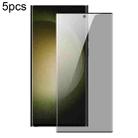 For Samsung Galaxy S23 Ultra 5G 5pcs DUX DUCIS 0.33mm 9H High Aluminum Anti-spy HD Tempered Glass Film - 1