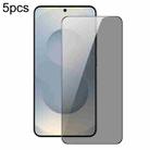 For Samsung Galaxy S25 Edge 5pcs DUX DUCIS 0.33mm 9H High Aluminum Anti-spy HD Tempered Glass Film - 1