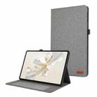 For Honor Pad 9 Fabric Texture Horizontal Flip Leather Tablet Case(Gray) - 1