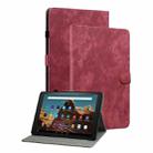 For Amazon Fire HD 10 2023 Tiger Pattern Flip Leather Tablet Case(Red) - 1