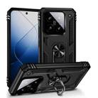 For Xiaomi 14 Shockproof TPU + PC Phone Case with Holder(Black) - 1