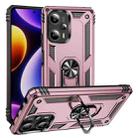 For Xiaomi Poco F5 5G / Redmi Note 12 Turbo 5G Shockproof TPU + PC Phone Case with Holder(Rose Gold) - 1