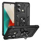 For Xiaomi Redmi Note 13 5G Shockproof TPU + PC Phone Case with Holder(Black) - 1