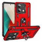 For Xiaomi Redmi Note 13 5G Shockproof TPU + PC Phone Case with Holder(Red) - 1