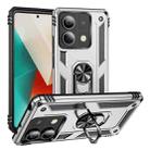 For Xiaomi Redmi Note 13 5G Shockproof TPU + PC Phone Case with Holder(Silver) - 1