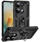 For Xiaomi Redmi Note 13 Pro 4G Shockproof TPU + PC Phone Case with Holder(Black) - 1
