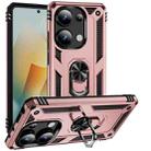 For Xiaomi Redmi Note 13 Pro 4G Shockproof TPU + PC Phone Case with Holder(Rose Gold) - 1