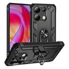 For Xiaomi Redmi Note 13 4G Shockproof TPU + PC Phone Case with Holder(Black) - 1