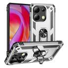 For Xiaomi Redmi Note 13 Pro+ 5G Shockproof TPU + PC Phone Case with Holder(Silver) - 1