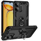 For Xiaomi Redmi 13C 4G/5G Shockproof TPU + PC Phone Case with Holder(Black) - 1