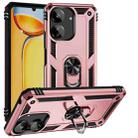 For Xiaomi Redmi 13C 4G/5G Shockproof TPU + PC Phone Case with Holder(Rose Gold) - 1