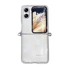 For OPPO Find N2 Flip TPU DIY Flash Diamond Love Hinge Buckle Phone Case with Long and Short Chain(Transparent) - 2