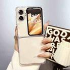 For OPPO Find N2 Flip TPU DIY Flash Diamond Love Hinge Buckle Phone Case with Long and Short Chain(Transparent) - 3