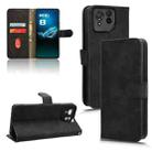 For ASUS ROG Phone 8 Skin Feel Magnetic Flip Leather Phone Case(Black) - 1