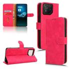 For ASUS ROG Phone 8 Pro Skin Feel Magnetic Flip Leather Phone Case(Rose Red) - 1