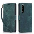 For Sony Xperia 5 IV Orchid Butterfly Embossed Leather Phone Case(Green) - 1