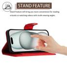 For iPhone 16 Pro Max Rhombic Texture Flip Leather Phone Case with Lanyard(Red) - 3