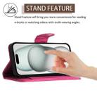 For iPhone 16 Pro Max Rhombic Texture Flip Leather Phone Case with Lanyard(Rose Red) - 3