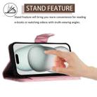 For iPhone 16 Pro Rhombic Texture Flip Leather Phone Case with Lanyard(Pink) - 3