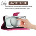 For iPhone 17 Pro Max Rhombic Texture Flip Leather Phone Case with Lanyard(Rose Red) - 3