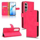 For OnePlus Nord CE4 5G Skin Feel Magnetic Flip Leather Phone Case(Rose Red) - 1