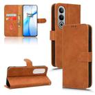 For OnePlus Nord CE4 5G Skin Feel Magnetic Flip Leather Phone Case(Brown) - 1
