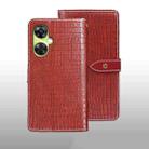 For OnePlus Nord CE 3 Lite idewei Crocodile Texture Leather Phone Case(Red) - 1