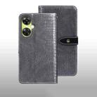 For OnePlus Nord CE 3 Lite idewei Crocodile Texture Leather Phone Case(Grey) - 1