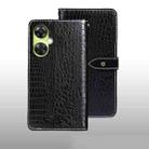 For OnePlus Nord CE 3 Lite idewei Crocodile Texture Leather Phone Case(Black) - 1