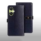 For OnePlus Nord CE 3 Lite idewei Crocodile Texture Leather Phone Case(Dark Blue) - 1