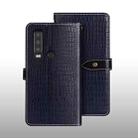 For CAT S75 idewei Crocodile Texture Leather Phone Case(Dark Blue) - 1