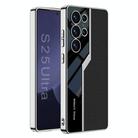 For Samsung Galaxy S25 Ultra 5G GKK Plating TPU + Leather Supercar Full Coverage Phone Case(Black) - 1