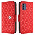 For Nokia C300 Rhombic Texture Flip Leather Phone Case with Lanyard(Red) - 2