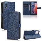 For Motorola Moto G Play 4G 2024 Honeycomb Dot Texture Leather Phone Case(Blue) - 1