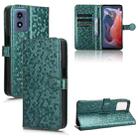 For Motorola Moto G Play 4G 2024 Honeycomb Dot Texture Leather Phone Case(Green) - 1