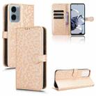 For Motorola Moto G Power 5G 2024 Honeycomb Dot Texture Leather Phone Case(Gold) - 1