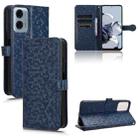 For Motorola Moto G Power 5G 2024 Honeycomb Dot Texture Leather Phone Case(Blue) - 1