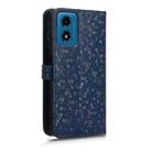 For Motorola Moto G24 / G04 Honeycomb Dot Texture Leather Phone Case(Blue) - 3